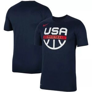 Men's Official Team USA Nike Navy USA Basketball Olympic Practice Logo T-Shirt